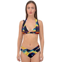 Surrealist Fantasy Dream Nature Double Strap Halter Bikini Set by Jancukart