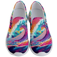 Tsunami Waves Ocean Sea Nautical Nature Water 2 Men s Lightweight Slip Ons by Jancukart