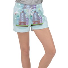 Amsterdam Landmark Landscape Women s Velour Lounge Shorts by Sudheng
