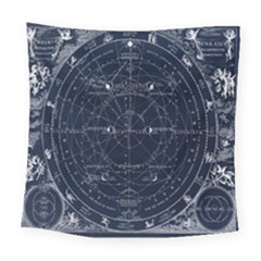 Vintage Astrology Poster Square Tapestry (large) by ConteMonfrey