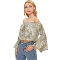 Vintage Astronomy  Off Shoulder Flutter Bell Sleeve Top View2