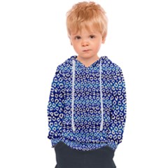 Animal Print - Blue - Leopard Jaguar Dots Small  Kids  Overhead Hoodie by ConteMonfrey
