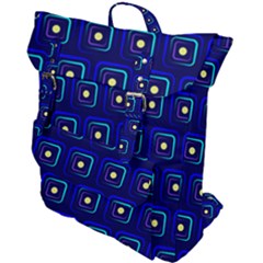 Blue Neon Squares - Modern Abstract Buckle Up Backpack by ConteMonfrey