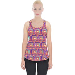 Pink Yellow Neon Squares - Modern Abstract Piece Up Tank Top by ConteMonfrey