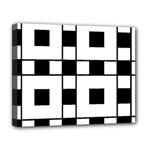 Black And White Pattern Deluxe Canvas 20  X 16  (stretched) by Amaryn4rt