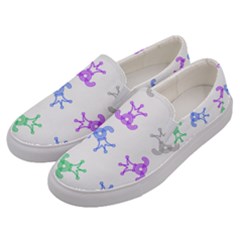 Rainbow Clown Pattern Men s Canvas Slip Ons by Amaryn4rt