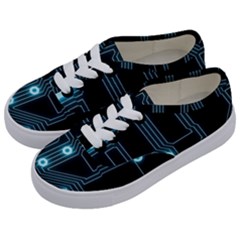 A Completely Seamless Background Design Circuitry Kids  Classic Low Top Sneakers by Amaryn4rt