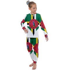 Heart Love Flag Antilles Island Kids  Long Sleeve Set  by Celenk