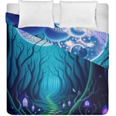Blue Forrest Jungle,tree Trees Nature Landscape Duvet Cover Double Side (king Size) by Uceng