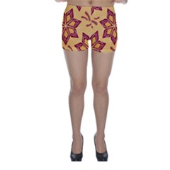 Flower Mandala Template Sketch Drawing Art Skinny Shorts by Uceng