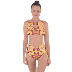 Flower Mandala Template Sketch Drawing Art Bandaged Up Bikini Set  by Uceng