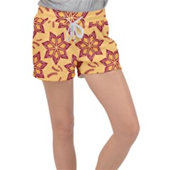 Flower Mandala Template Sketch Drawing Art Women s Velour Lounge Shorts by Uceng