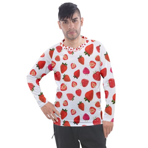 Strawberries Men s Pique Long Sleeve Tee by SychEva
