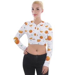 Oranges Long Sleeve Cropped Velvet Jacket by SychEva