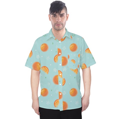 Oranges Pattern Men s Hawaii Shirt by SychEva
