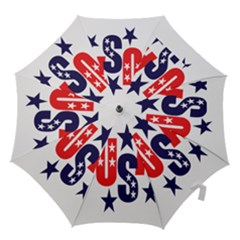 Usa Stars Fourth Of July Symbol America Usa Stars Hook Handle Umbrellas (small) by Wegoenart