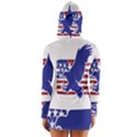 Usa Flag Eagle Symbol American Bald Eagle Country Long Sleeve Hooded T-shirt View2