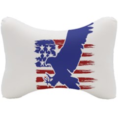 Usa Flag Eagle Symbol American Bald Eagle Country Seat Head Rest Cushion by Wegoenart