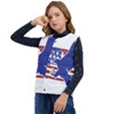 Usa Flag Eagle Symbol American Bald Eagle Country Kid s Short Button Up Puffer Vest	 View3