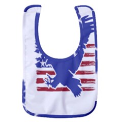Usa Flag Eagle Symbol American Bald Eagle Country Baby Bib by Wegoenart