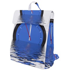 The Eleventh Hour Clock Time Catastrophe Flap Top Backpack by Wegoenart