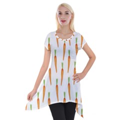 Carrot Short Sleeve Side Drop Tunic by SychEva