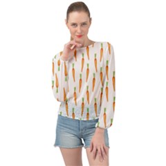 Carrot Banded Bottom Chiffon Top by SychEva