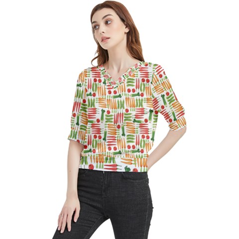 Vegetables Quarter Sleeve Blouse by SychEva