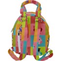 Owls Pattern Abstract Art Vector Cartoon Travel Backpacks View2