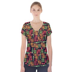 Vegetable Short Sleeve Front Detail Top by SychEva