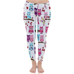 Owl Pattern Classic Winter Leggings by Salman4z