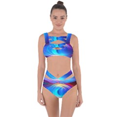 Art Fantasy Painting Colorful Pattern Design Bandaged Up Bikini Set  by Ravend