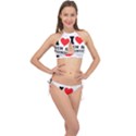 I love gin and tonic Cross Front Halter Bikini Set View1