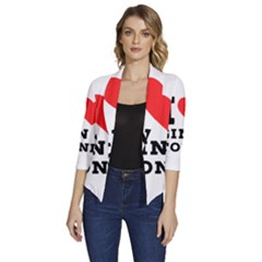 I Love Gin And Tonic Women s Draped Front 3/4 Sleeve Shawl Collar Jacket by ilovewhateva