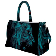 Angry Male Lion Predator Carnivore Duffel Travel Bag by Salman4z