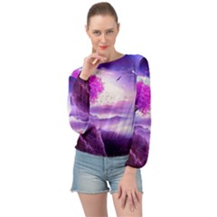 Fantasy World Banded Bottom Chiffon Top by Salman4z