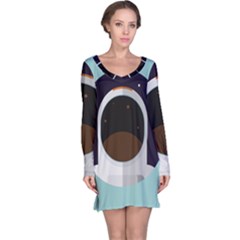 Astronaut Space Astronomy Universe Long Sleeve Nightdress by Salman4z