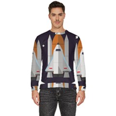 Rocket Space Universe Spaceship Men s Fleece Sweatshirt by Salman4z