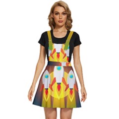 Rocket Take Off Missiles Cosmos Apron Dress by Salman4z