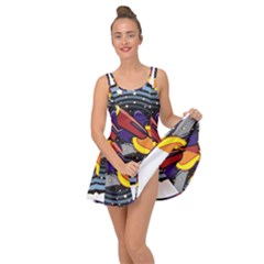 Rocket Space Clipart Illustrator Inside Out Casual Dress by Salman4z