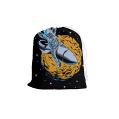 Astronaut Planet Space Science Drawstring Pouch (medium) by Salman4z