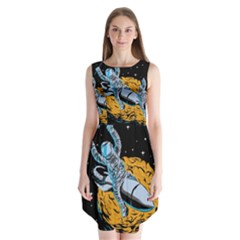 Astronaut Planet Space Science Sleeveless Chiffon Dress   by Salman4z