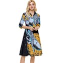Astronaut Planet Space Science Classy Knee Length Dress View1