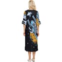 Astronaut Planet Space Science Double Cuff Midi Dress View4