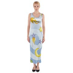 Science Fiction Outer Space Fitted Maxi Dress by Salman4z