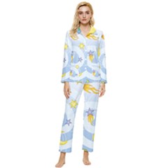 Science Fiction Outer Space Womens  Long Sleeve Velvet Pocket Pajamas Set by Salman4z