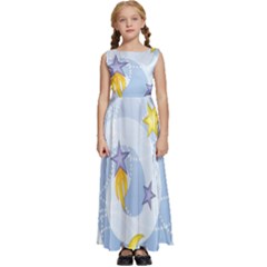 Science Fiction Outer Space Kids  Satin Sleeveless Maxi Dress by Salman4z