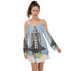 Rocket Shuttle Spaceship Science Boho Dress by Salman4z