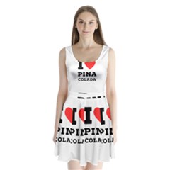 I Love Pina Colada Split Back Mini Dress  by ilovewhateva