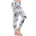 Cute Cat Couple Seamless Pattern Cartoon Classic Winter Leggings View3